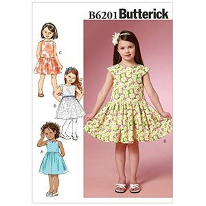Butterick Patterns 6201 CL, jurk voor kinderen/meisjes, maat 36-7-38