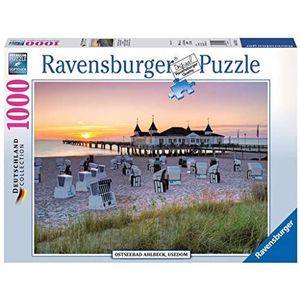 Ravensburger Puzzle 19112 - Baltische zeebaden Ahlbeck, Usedom - puzzel met 1000 stukjes voor volwassenen en kinderen vanaf 14 jaar, puzzel met strandmotief