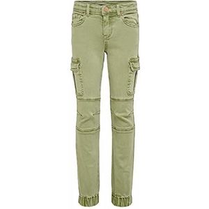 Kids Only Konmissouri Reg Ank Life Cargo PNT Noos Jeans voor meisjes, Olie groen