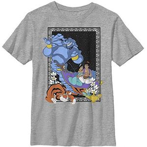 Disney Aladdin Poster In the Lamp Boys Heather T-shirt, Grijs Meliert Athletic S, atletisch grijs gemêleerd