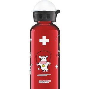 SIGG Drinkfles voor kinderen Flowers (0,4 l), kleine fles zonder BPA en zonder oplosmiddel met veiligheidssluiting, zeer robuuste aluminium drinkfles