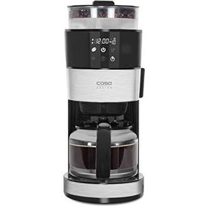 CASO Grand Aroma koffiezetapparaat 100 met roestvrijstalen applicaties voor maximaal 10 kopjes koffie, waterreservoir ca. 1,4 l met waterindicator, temperatuur 92 tot 96 °C, met led-klok en uitgestelde startfunctie
