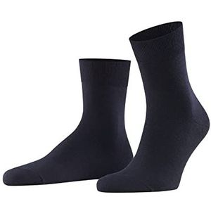 FALKE Airport korte sokken voor heren, wol, merinowol, katoen, zwart, grijs, effen kleur, versterkt, dun, warm, ademend, voor alle gelegenheden in de winter, 1 paar, blauw (Dark Navy 6370), 42 EU