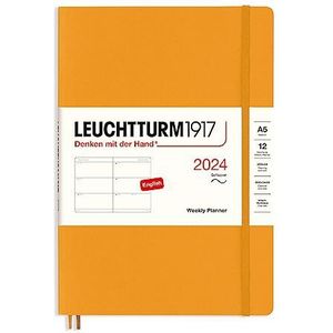 LEUCHTTURM1917 367660 Weekoverzichten met zachte kaft Medium (A5) 2024, 12 maanden Rising Sun Engels