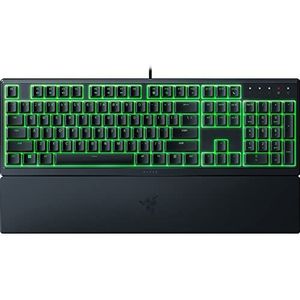 Razer Ornata V3 X, membraan gaming toetsenbord met stille membraanschakelaar (toetsaanwijzer met UV-coating, ergonomische polssteun Razer Chroma RGB), Italiaans toetsenbord, zwart
