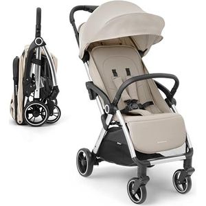 Kikkaboo Eden Kinderwagen, tot 22 kg, ophanging, regenbescherming, opvouwbaar, kleur: beige