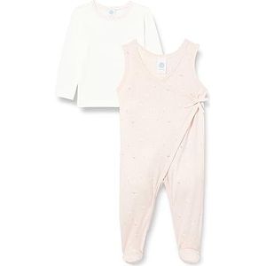 Sanetta Babyrompertje roze baby pyjama, lichtroze, 62, Lichtroze