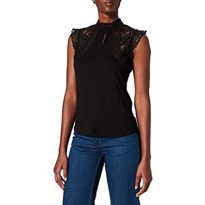Morgan 192-dsin.n/Zwart T-shirt met kanten inzetstuk DSIN ZWART TL Dames (1 stuk), Zwart (zwart)