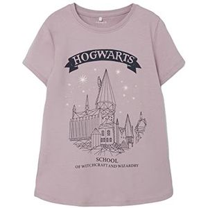 Name It Nkfolibina Harrypotter Ss Top Wab T-shirt voor meisjes, paarse schaduwen, 116, Paarse schaduwen
