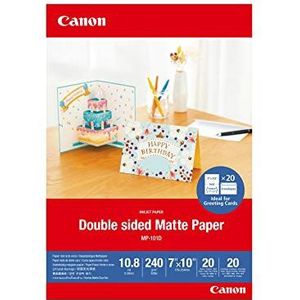 Canon MP-101D printerpapier, mat, dubbelzijdig, 18 x 25 cm, 20 vellen