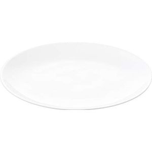 Wilmax WL-991012/A dessertbord van porselein met rolrand, diameter 18 cm, wit