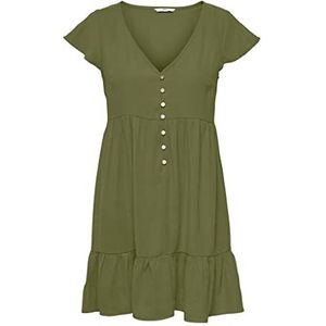 ONLY Onlmago Life S/S Robe courte PNT pour femme, Vert olive, S