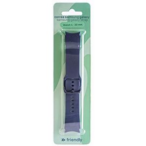 Friendly armband voor Smartwach, compatibel met Samsung Watch 4, 20 mm, blauw