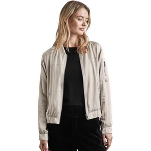 STREET ONE Satijnen jas, glad zandbeige, 46, Beige zand glad