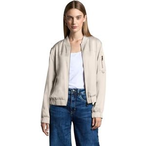 STREET ONE Satijnen jas, glad zandbeige, 46, Beige zand glad