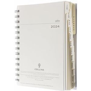 Collins Elite 1140R-24 compacte dagplanner 2024, navulling en organizer van januari tot december 2024