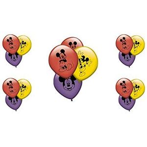 ALMACENESADAN 0671 Disney Mickey Mouse ballonnen voor feestjes en verjaardagen, 16 stuks, ideaal voor het versieren van je feestjes.