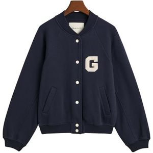 GANT Varsity G Badge Veste en jersey pour femme, Bleu nuit, M