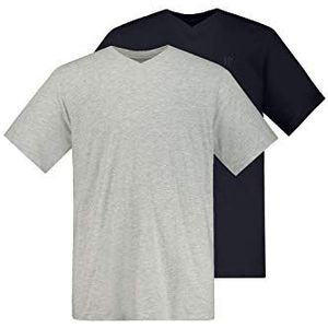 JP 1880 T-shirt voor heren, Lichtgrijs-mix