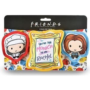 Friends the TV Show WB Friends: V-Day Better Together piepspeelgoed voor honden | Friends Rachel & Monica 3-delig pluche piepspeelgoed | Friends ""Better Together"" voor pluche honden