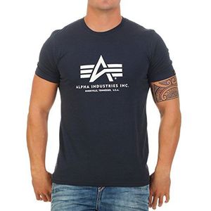 Alpha Industries Basic 100501 - T-shirt - normale maat - korte mouwen - heren, marineblauw (New Navy)