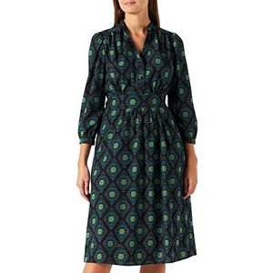 Pinko Amarante damesjurk CDC print casual Zs3_mult.zwart/groen, 32, Zs3_mult.zwart/groen