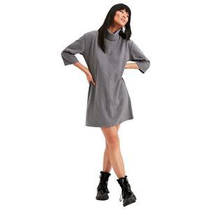 Trendyol Gebreide jurk van Thessalonic, kleur casual, grijs, L dames, grijs.