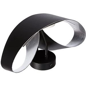 Selene illuminazione Scudo wandlamp, 11 W, zwart met zilverfolie