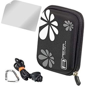 PEDEA Hoes voor Panasonic Lumix DMC-FT25 / DMC-LF1 / DMC-XS1 / DMC-TZ36, Sony DSC-HX5 / DSC-WX300 / DSC-WX350, Canon PowerShot SX610 HS, Samsung WB35F / WB30F, Nikon Coolpix S7000 Met folie