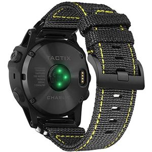 Compatibel met Garmin nylon sporthorlogebandje voor fēnix/Forerunner/Vivoactive/Approach/MARQ/quatix/D2 Series robuuste reservearmband voor heren