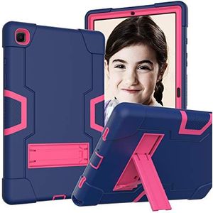 Galaxy Tab A7 hoes, Samsung A7 hoes, Samsung A7 tabletbeschermhoes met geïntegreerde standaard voor Samsung A7 Tablet 10.4 (SM-T500/T505/T507) marineblauw + roze