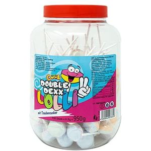 Cool Double Dexx 21320 Doos met 100 druivensuiker lolly's en fruitige smaak