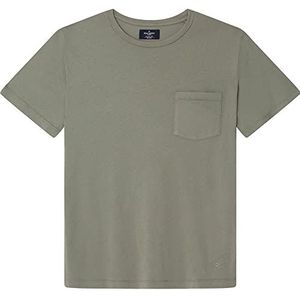 Hackett London GMT Dye T-shirt voor heren, kaki, XXL, Khaki (stad)