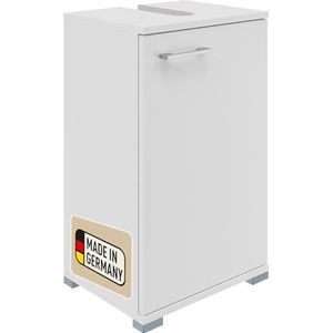 Probus Basic badkamermeubel 40 cm, moderne wastafelonderkast in wit design met veel opbergruimte, Made in Germany, wit