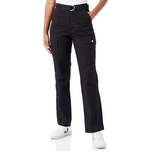 DKNY Pantalon cargo Belted pour femme, Noir, 34