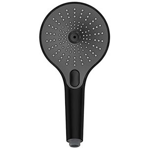 Ultimate Shower douchekop met 3 functies, spatarm en stil, kunststof met ½ inch universele aansluiting, geschikt voor boiler, Ø 13 cm, zwart/grijs