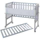 roba Safe Asleep Style 3-in-1 beddengoed voor alle bedhoogtes van de ouders, inclusief matras/nid/barrière, grijs, 1 stuk