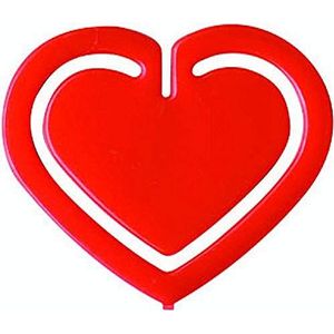 Laurel paperclip hart van polystyreen, 30 mm, SB-zak, rood