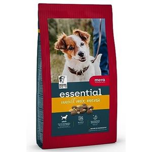 MERA Essential Univit Hondenvoer, droogvoer voor alle hondenrassen, droog voer met gevogelte, gezond hondenvoer met omega-3 en omega-6 voor huid en vacht, menu (12,5 kg)