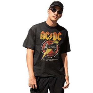 AC/DC Meacdcrts035 T-shirt voor heren (1 stuk), zwart.