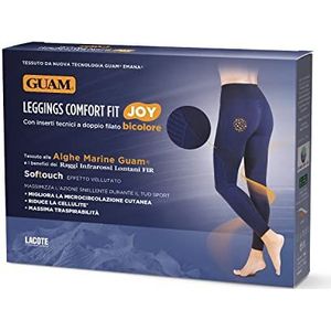 Guam, Comfort Fit Joy dameslegging met zeewier voordelen van FIR verre infraroodstralen ter vermindering van cellulitis, gemaakt in Italië, kleur blauw, maat L/XL (46-50)