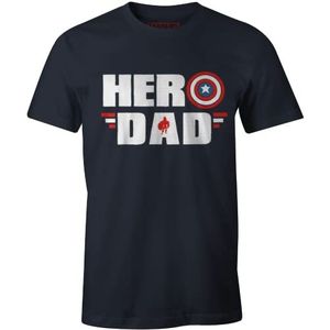 Marvel Memarcots228 T-shirt voor heren, 1 stuk, Marine.