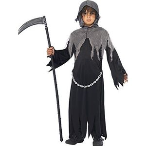 Grim Reaper kostuum, zwart, cloak & capuchon, (L)