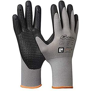 Gebol Multi Flex Touch - Werkhandschoenen voor touchscreen - Nitril handschoenen met noppen voor dames en heren - maat M (maat 8) - grijs - 1 paar