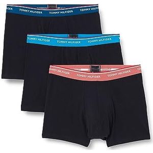 Tommy Hilfiger Bt Wb Trunk 3 Pack Herenonderbroeken (1 stuk), Cer Aqua/Deep Indigo/Dockside Red