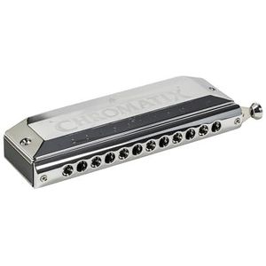 Suzuki Chromatix SCX48G mondharmonica (12 gaten), zilverkleurig