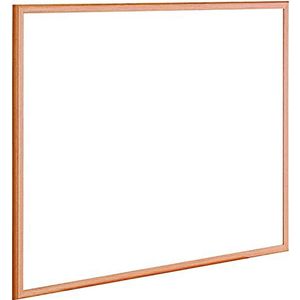 Raylu Paper® Whiteboard met 100% natuurlijk houten frame, wit melamine gelamineerd oppervlak, zacht schrijven en perfect droog afwisbaar, eenvoudige installatie, gemaakt in Europa (90 x 60)