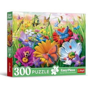 Trefl - 300 Stukjes Puzzel - Insecten Tussen Kleurrijke Bloemen - FSC-Karton