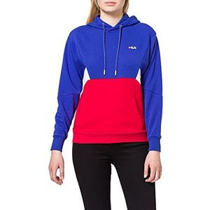 Fila Dames Amal Cropped Hoody Damespullover met capuchon, grapefruit/zwart/oranje vlam, XL, grapefruit / zwart/oranje vlam