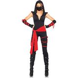Leg Avenue Ninja Volwassen maat kostuum voor dames, rood, maat S